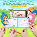 Crochet Kit for Beginners - 3 PCS Crochet Kits with Step-by-Step Video Tutorials, Beginner Crochet Kit for Adults Kid, Crochet Animal Kit for Starters, Cat Dressed as Shark Frog Strawberry by TinyTreasures Baby Boutique