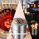Stainless Steel Smokeless Barbecue Surround Charcoal Grill, Portable kebabs Charcoal Grill with Grilling Accessories Set, Diameter 15.4 inch/28 Kabob Skewer by GreenHaven Gardens