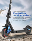 Electric Scooter, 500W Powerful Motor, 19-31 Miles Range, 10" Tires, 22Mph Max Speed, Commuting Electric Scooter with Cruise Control, Foldable E-Scooter with Dual Braking System for Adults and Teens by TinyTreasures Baby Boutique