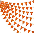 Orange Party Decorations Metallic Fabric Triangle Pennant Banner Flag Bunting Garland for Fall Autumn Thanksgiving Graduation Birthday Wedding Bridal Shower Baby Shower Anniversary Party Supplies by GreenHaven Gardens