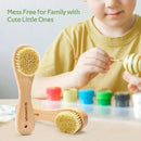 Laundry Stain Brush, Laundry Brush for Stains on Clothes, Dorm Room Essentials for College Students, Natural Boar Bristle Cleaning Brush, Fabrics Cleaning Brush for Clothes Without Damage by CozyNest Decor