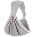 Baby Sling Carrier,Baby Carrier Newborn to Toddler,Toddler Carrier,Portable Lightweight & Spreadable Shoulder Straps (Light Grey) by TinyTreasures Baby Boutique