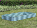 2 Pack 8x4x1FT Galvanized Raised Garden Beds Kit Outdoor Metal Gardening Planter Box for Vegetable Elevated Flower Herbs,Gray by GreenHaven Gardens