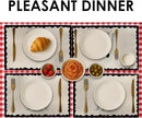 Halloween Ghost Placemats, 4Pcs Black&White Washable Heat Resistant 12×18 Inch Table Mats Cute Place Mats for Party Outdoor Decoration Kitchen Dining Décor by CozyNest Decor