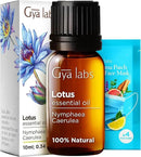 Gya Labs Lotus Essential Oil for Diffuser - 0.34 Fl Oz - 100% Pure Natural Lotus Oil for Skin, Massage, DIY & Candle Making Scent by CozyNest Decor