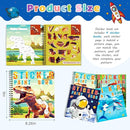 homicozy 4PCS Sticker Paint Books for Kids Ages 4-10,Dinosaur Astronaut Ocean Animals Designs Paint by Stickers,Sticker by Numbers,Party Birthday Gifts for Boys 4-10,Create 40 Pictures at a Time by TinyTreasures Baby Boutique