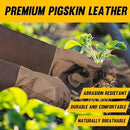 HANDLANDY Long Gardening Gloves for Men & Women, Cowhide Leather Rose Pruning Gloves- Breathable & Durable Gauntlet Glove (Large, Brown) by GreenHaven Gardens
