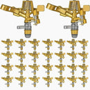 Ferraycle 50 Pieces 1/2 Inch Brass Impact Sprinkler Head with Nozzles Heavy Duty Adjustable 0-360 Degrees Impulse Sprinkler Head Lawn Watering for Yard Irrigation by GreenHaven Gardens
