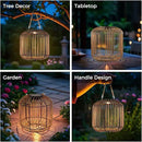 Solar Yard 2-Pack Outdoor Solar Lamp, Water-Resistant Lights for Outside Hanging Lantern Table Lamp Lights Decoration for Garden, Yard, Patio, Porch, Trees, Pathway, Natural by CozyNest Decor