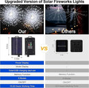 Solar Firework Lights Outdoor, 1000 LED Starburst Light Outdoor with USB Rechargerable, 8 Modes Waterproof Solar Hanging Lights for Gazebo Yard Party Wedding Decorations (White, 1000 LED) by GreenHaven Gardens