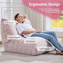 Bean Bag Chairs for Adults Giant Bean Bag Chair Memory Foam BeanBag Chair Big Bean Bag Sofa with Filler Faux Fur Fireside Beanbags Lazy Sofa for Living Room Bedroom Dorm Office (Pink Plush) by CozyNest Decor