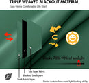 ANRODUO Back Tab Blackout Curtains for Bedroom Living Room, Rod Pocket Pinch Pleated Thermal Insulated Room Darkening Curtains 90 Inches Long 2 Panels, Hunter Green, 42 x 90 Inch by TinyTreasures Baby Boutique