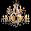 40" Large Brass Crystal Chandeliers,Gold Brushed Brass Chandelier for High Ceiling Living Room Dining Room Staircase Hallway Entryway Foyer(15-Light, Bulb Included) by CozyNest Decor
