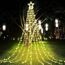 Christmas Decoration Lights, Outdoor Christmas String Lights 320 LED 11.5 Ft Waterfall Tree Lights with Big Star Topper 8 Light Modes for Christmas New Year Holiday Garden Yard Indoor Outdoor Decor by GreenHaven Gardens