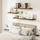 12" Deep Floating Shelves for Wall 48 Inches Long, Heavy Duty Wall Shelves for Bedroom Bathroom Kitchen Laundry Room, Farmhouse Rustic Shelves for Home Decor, 48" X 12" X 2" Set Of 2, Rustic Brown by CozyNest Decor