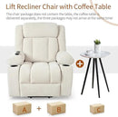 Oversize Power Lift Recliner Chair for Big and Tall with Extended Footrest, Large Electric Lift Chairs, 400lbs Capacity, Remote Control, Cup Holders & Side Pockets by CozyNest Decor