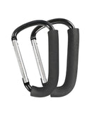 Stroller Hooks, 6.3" Large Stroller Clip, 2 Pack Stroller Hooks for Hanging Bags and Shopping, Stroller Accessories for Mommy, Large Carabiner by TinyTreasures Baby Boutique