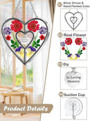 KY&BOSAM Heart Suncatcher In Loving Memory Memorial Gift for Loss of Loved One Unique Sympathy Gift Idea Real Flower Suncatcher Bereavement Grief Gift Box for Loss of Mom Friend Son Daughter Dog Decor by GreenHaven Gardens