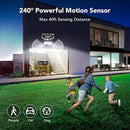 OREiN 3500LM/26W Flood Lights Outdoor, 240°/40FT Big Motion Sensor Outdoor Lights Dusk to Dawn Security Lights IP65 Waterproof 3 Modes for Outside 3500SQ.FT Front Door, Garage, Black (Hardwired) by GreenHaven Gardens