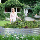 Land Guard 2Pcs Galvanized Raised Garden Bed Kit, 7.5×3×1ft Galvanized Planter Raised Garden Boxes Outdoor, Oval Large Metal Raised Garden Beds for Vegetables……… by GreenHaven Gardens
