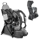 besrey Baby Backpack Carrier, Toddler Hiking Backpack with Safety 3-Height Seat, Adjustable Straps&Waist Belt, Foldable Frame Lightweight Large Capacity Child Carrier for Hiking (Black/Grey) by TinyTreasures Baby Boutique