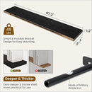 Fun Memories 48 Inch Deep Floating Shelves for Wall, 2 Pack of Long Wall Mounted Wood Shelves with Invisible Brackets for Bathroom, Bedroom, Living Room, Kitchen Decor and Storage, Black by CozyNest Decor
