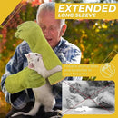 HANDLANDY Animal Handling Gloves, Bite Proof Cat Gloves, Ideal for Rose Pruning, Gardening, Falconry, Pet Grooming (Ginger yellow, 16 Inches) by GreenHaven Gardens