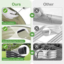 Galvanized Raised Garden Bed- 2Pcs 3x3x1FT Metal Planter Boxes Outdoor | Round Steel Raised Bed Kit & Fire Pit Ring for Gardening with Protective Tape, Gloves for Vegetables, Flower (Grey) by GreenHaven Gardens