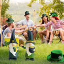 HONGLAND St. Patricks Day Decorations Outdoor Green Gnomes, Metal Gnomes Figurine Irish Leprechaun St Patricks Day Decor, Luck Shamrock Gnome for Home Outside Garden Lawn Party Yard Patio (14 INCH) by GreenHaven Gardens