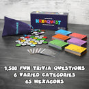 The Strategic Trivia Board Game – 1500 Questions, 6 Categories, 65 Hexagon Tiles, Premium Bag – Fun, Quick to Learn, Perfect for Game Nights, Families & Parties by TinyTreasures Baby Boutique