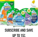Scrubbing Bubbles Fresh Gel Toilet Bowl Cleaning Stamps, Helps Keep Toilet Clean and Helps Prevent Limescale & Rings, Rainshower Scent, 1 Dispenser with 24 Fresh Gel Stamps by CozyNest Decor