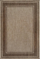 Beverly Rug Large Outdoor Rug 9x12 Modern Bordered Area Rugs for Indoor and Outdoor Patio Deck Porch Garden Waterproof Weather Sun Resistant Washable Outside Carpet (9 x 12 Jute) by CozyNest Decor