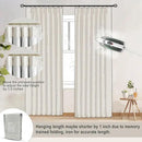 Vision Home Natural Pinch Pleated Full Blackout Curtains Linen Blended Room Darkening Window Curtains 108 inch for Living Room Bedroom Thermal Insulated Pinch Pleat Drapes with Hooks 60" Wx108 Lx1 by CozyNest Decor