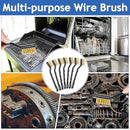Jeffbaubl 30 Pieces Mini Wire Brush,6.7 Inch Brass Brush,Curved Handle Masonry Brushes Wire Bristle,Wire Brushes Scratch Brush for Cleaning Welding Slag and Rust Tool by CozyNest Decor