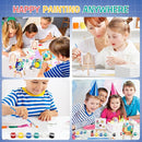 ESRICH 10 Set Mini Canvas Painting Kit, Minis Acrylic Paint Set, St. Patrick's Party Gifts,4 * 4inCanvas with Easel, Acrylic Paints,Brushes,Palette,Mini Easel Canvas for Kids Adults Painting Party by TinyTreasures Baby Boutique