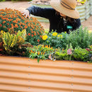 Vego garden Aluzinc Raised Garden Bed Kits, 17" Tall 6 in 1 Modular Metal Raised Planter Bed for Vegetables Flowers Patio Ground Planter Box, Terra Cotta by GreenHaven Gardens