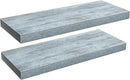 Sorbus Floating Shelves - 2 Pack 24 X 9 Inch Rustic Blue Wall Shelves for Bedroom, Kitchen, Living Room, Bathroom Shelves, Home Decor - Extra Long Floating Shelf for Trophy, Books Frames, Toilet Paper by CozyNest Decor