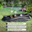 Giraffe Tools Garden Hose 50FT Lightweight Lay Flat Water Hose Kink Free Flexible Hose with 9 Spray Function Nozzle（Black） by GreenHaven Gardens