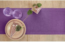 Solino Home Linen Purple Table Runner 144 Inches Long - 100% Pure Linen Extra Long Table Runner 14 x 144 Inch for Fall, Autumn, Halloween, Thanksgiving - Classic Hemstitch by CozyNest Decor
