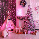 100 LED Pink String Lights, 33ft Pink Christmas Lights Outdoor 8 Modes Clear Wire, Plug in Waterproof Twinkle Fairy Lights for Bedroom Indoor Wedding Christmas Decorations by GreenHaven Gardens