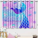 Mermaid Curtains Panels for Girls Room Pink Mermaid Blackout Curtains 63 inch Length for Girls Bedroom Living Nursery Room Grommet Top Thermal Insulated Curtains, 2 Pcs Panels, 82" x 63" by TinyTreasures Baby Boutique
