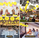 10 Pack Outdoor Silk Lanterns Decorative, 10inch Waterprooof Outside Indoor Chinese Hanging Round Lanterns for Weddings, Birthdays, Parties Decoration(Yellow) by GreenHaven Gardens