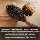 Premium Solid Wood Hair Brush, Nylon & Boar Bristle With Cushion Base, Exquisite Design, Detangling Hairbrush for all hair types by CozyNest Decor