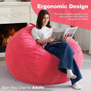 Homguava 3.5FT Bean Bag Chair: Teardrop Bean Bags with Memory Foam Filled, Compact Beanbag Chairs Soft Sofa with Corduroy Cover (Pink) by TinyTreasures Baby Boutique