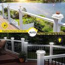 T-SUN Bright Solar Post Cap Lights 6 Pack – Outdoor Waterproof Solar Powered Deck Fence Post Lights for Wooden (4x4/6x6) & Vinyl (4x4/5x5) Posts – 2 Modes for Garden, Patio, Gate, Mailbox, Porch by GreenHaven Gardens