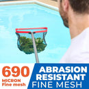ProTuff 23" Fine Pool Net – 2 Year Unconditional Free Replacement – Cleans 3X Faster Than Vacuums – Wide Pool Skimmer with Deep Bag for Easy Maintenance – Skimmer Net for Leaves, Bugs & Other Debris by GreenHaven Gardens