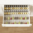 AMBIRD Spice Drawer Organizer, 4 Tier-2 Set Clear Spice Rack Tray Expandable From 11'' to 22'', Seasoning Organizer with non-slip tape for Kitchen, Cabinet, Drawers, Countertop(JARS NOT INCLUDED) by CozyNest Decor