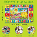 ABC Rug for Kids Room, ABC Mats for Floor Toddlers, Alphabet Play Mat Elementary Preschool Kid's Rugs wtih ABC, Numbers, Animals - (78.7x59 Inches) by TinyTreasures Baby Boutique