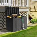 50 Gallon Lockable Resin Deck Box, Waterproof & UV-Resistant Outdoor Storage Box for Outdoor Cushion Storage, Garden Tools & Pool Accessories Storage, Black by CozyNest Decor