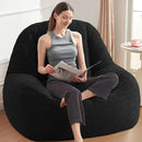 Homguava Bean Bag Chairs for Adults,Giant Beanbag Couch Adult Bean Bag Chair with Filler Included,Modern Lazy Sofa Comfy Chair for Living Room(Black) by CozyNest Decor